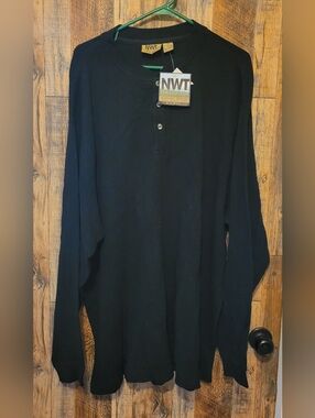 Northwest Territory Black Long Sleeve Henley Shirt